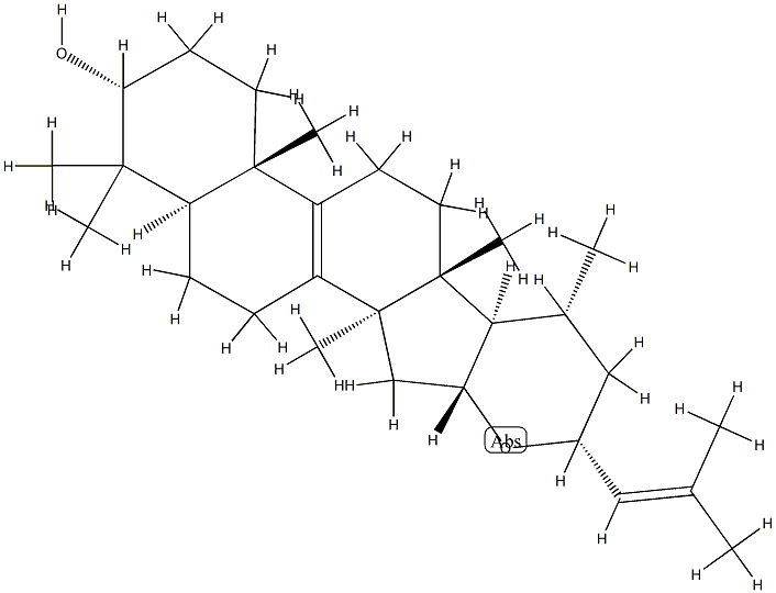 (23R)-16α,23-Epoxy-5α-lanosta-8,24-dien-3α-ol 结构式