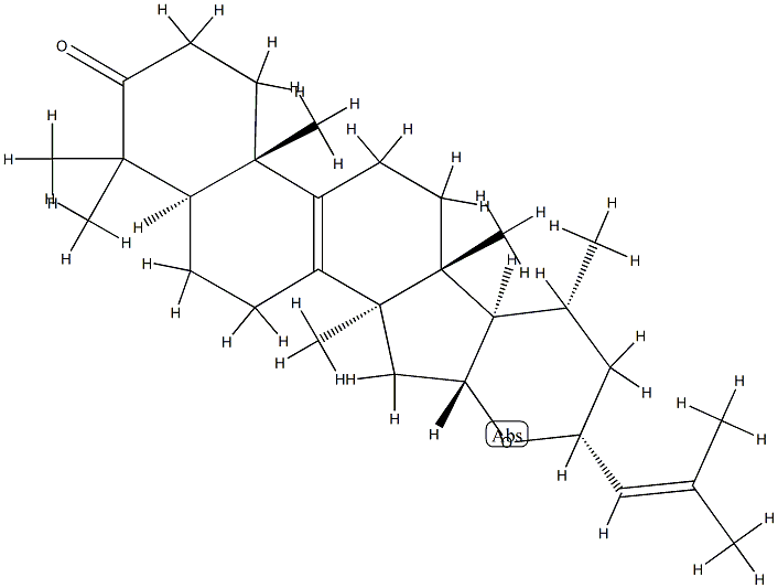 (23R)-16α,23-Epoxy-5α-lanosta-8,24-dien-3-one 结构式