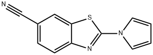 6-Benzothiazolecarbonitrile,2-(1H-pyrrol-1-yl)-(9CI) Structure