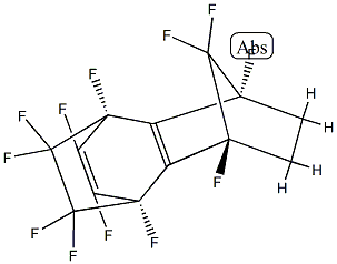 1,2,3,4,5,8,9,9,10,10,11,11-ドデカフルオロ-1,4,5,6,7,8-ヘキサヒドロ-1α,4α-エタノ-5α,8α-メタノナフタレン 化学構造式