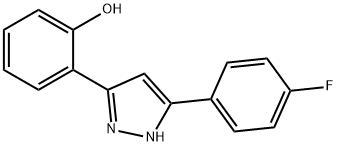 2-[5-(4-fluorophenyl)-1H-pyrazol-3-yl]phenol 化学構造式