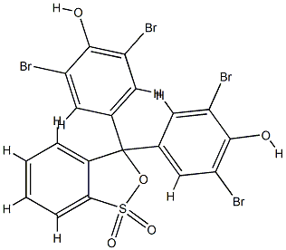 2-[Bis(3,5-dibromo-4-hydroxyphenyl)hydroxymethyl]benzenesulfonic acid γ-sultone 结构式