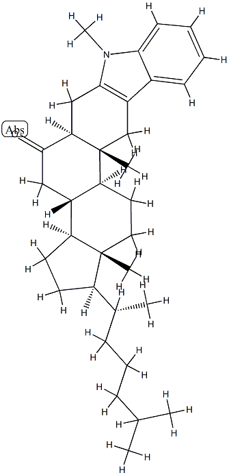 1'-Methyl-1'H-5α-cholest-2-eno[3,2-b]indol-6-one Structure