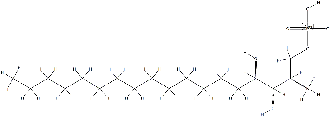 4-hydroxysphinganine-1-phosphate (SaccharoMyces Cerevisiae) 化学構造式