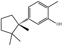 2-メチル-5-[(S)-1β,2,2-トリメチルシクロペンチル]フェノール 化学構造式