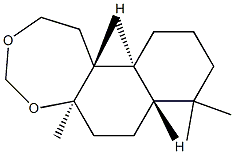 (5aR,7aα,11bα)-ドデカヒドロ-5aβ,8,8,11aβ-テトラメチルナフト[2,1-d][1,3]ジオキセピン 化学構造式