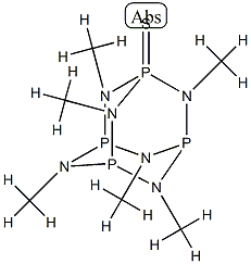 2,4,6,8,9,10-Hexamethyl-2,4,6,8,9,10-hexaaza-1,3,5,7-tetraphosphatricyclo[3.3.1.13,7]decane1-sulfide 结构式