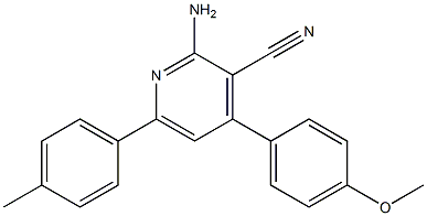 2-amino-4-(4-methoxyphenyl)-6-(4-methylphenyl)nicotinonitrile Structure