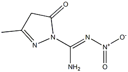 1H-Pyrazole-1-carboximidamide,4,5-dihydro-3-methyl-N-nitro-5-oxo-(9CI) Structure