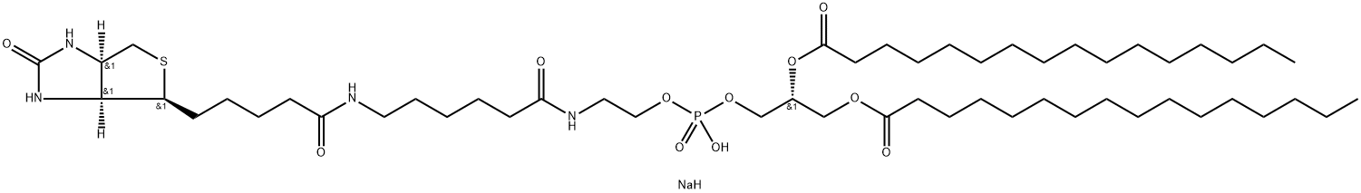 1,2-dipalMitoyl-sn-glycero-3-phosphoethanolaMine-N-(cap biotinyl) (sodiuM salt) Struktur