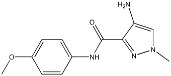 1H-Pyrazole-3-carboxamide,4-amino-N-(4-methoxyphenyl)-1-methyl-(9CI) Struktur
