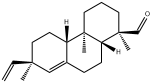 (13R)-ピマラ-8(14),15-ジエン-18-アール 化学構造式