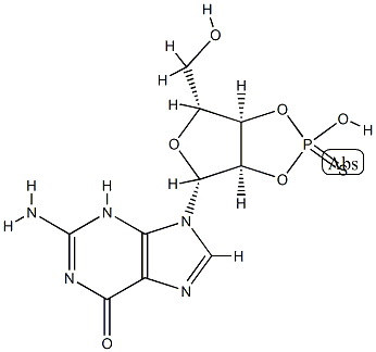 guanosine 2',3'-cyclophosphorothioate 化学構造式