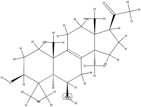 3β,6β-Dihydroxy-4,4,14-trimethyl-5α-pregn-8-en-20-one,38611-53-9,结构式
