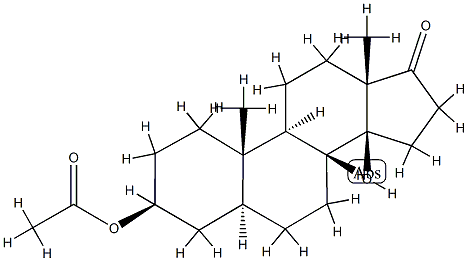 3β-(Acetyloxy)-14β-hydroxy-5α-androstan-17-one Struktur