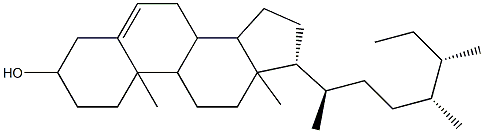 (24R,25S)-25-エチル-27-ノルエルゴスタ-5-エン-3β-オール 化学構造式