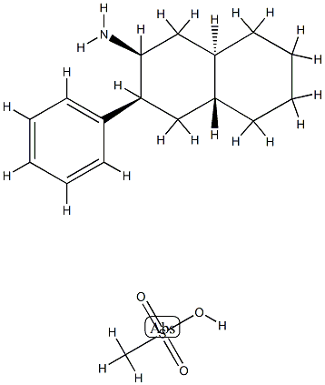 (+-)-2(a)-Amino-3(a)-phenyl-trans-decalin methanesulfonate 化学構造式