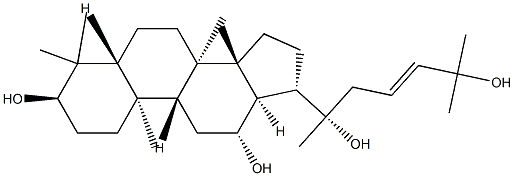 5α-Dammar-23-ene-3α,12β,20,25-tetrol,38736-83-3,结构式