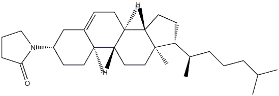 1-(コレスタ-5-エン-3β-イル)-2-ピロリドン 化学構造式