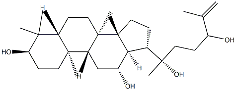 5α-Dammar-25-ene-3α,12β,20,24-tetrol Struktur