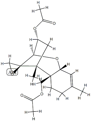3α,15-ジアセトキシ-12,13-エポキシトリコテカ-9-エン 化学構造式