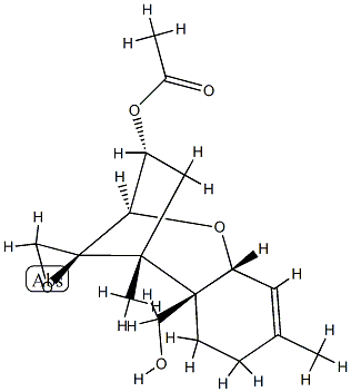 12,13-エポキシトリコテカ-9-エン-3α,15-ジオール3-アセタート 化学構造式