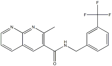 1,8-Naphthyridine-3-carboxamide,2-methyl-N-[[3-(trifluoromethyl)phenyl]methyl]-(9CI) Structure