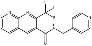 1,8-Naphthyridine-3-carboxamide,N-(4-pyridinylmethyl)-2-(trifluoromethyl)-(9CI) 化学構造式