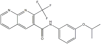 1,8-Naphthyridine-3-carboxamide,N-[3-(1-methylethoxy)phenyl]-2-(trifluoromethyl)-(9CI) Structure