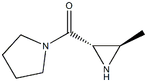 Pyrrolidine, 1-[[(2R,3S)-3-methyl-2-aziridinyl]carbonyl]-, rel- (9CI) Struktur