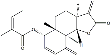 38963-55-2 (Z)-2-Methyl-2-butenoic acid [(3aS)-2,3,3a,4,5,5a,6,9,9aβ,9bα-decahydro-5aα-methyl-3,9-bis(methylene)-2-oxonaphtho[1,2-b]furan-6β-yl] ester