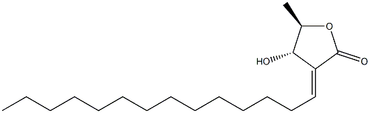(4S)-4,5-Dihydro-4α-hydroxy-5β-methyl-3-[(E)-tetradecan-1-ylidene]furan-2(3H)-one 结构式