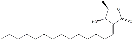 (4S)-4,5-Dihydro-4α-hydroxy-5β-methyl-3-[(E)-tetradecan-1-ylidene]furan-2(3H)-one Structure