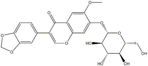 38965-67-2 3-(1,3-Benzodioxol-5-yl)-7-(β-D-glucopyranosyloxy)-6-methoxy-4H-1-benzopyran-4-one