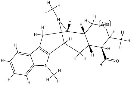 (20β)-20,21-Dihydro-21-methyl-18-noralstphyllan-19-al,38990-08-8,结构式