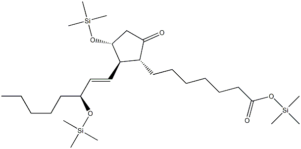 (11R,13E,15S)-9-Oxo-11α,15-bis(trimethylsiloxy)prost-13-en-1-oic acid trimethylsilyl ester,39003-19-5,结构式