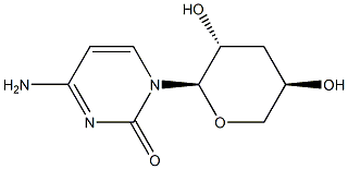 4-Amino-1-(3-deoxy-α-L-threo-pentopyranosyl)pyrimidin-2(1H)-one Structure