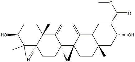3β,21α-Dihydroxyoleana-11,13(18)-dien-29-oic acid Structure