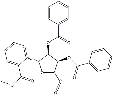 2,5-アンヒドロ-D-アロース3,4,6-トリベンゾアート 化学構造式