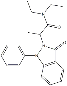 N,N-Diethyl-1,3-dihydro-α-methyl-3-oxo-1-phenyl-2H-indazole-2-acetamide Structure
