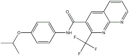 1,8-Naphthyridine-3-carboxamide,N-[4-(1-methylethoxy)phenyl]-2-(trifluoromethyl)-(9CI) Structure
