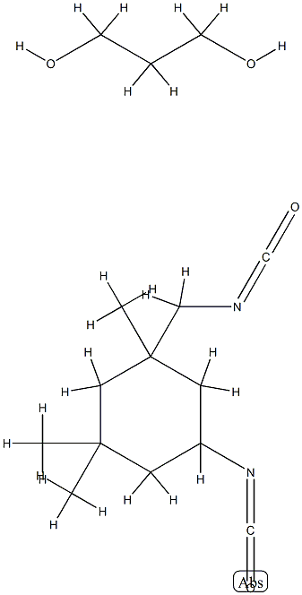 Polyoxy(methyl-1,2-ethanediyl), .alpha.-hydro-.omega.-hydroxy-, polymer with 5-isocyanato-1-(isocyanatomethyl)-1,3,3-trimethylcyclohexane 化学構造式