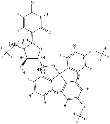 5'-O-[二(4-甲氧基苯基)苯基甲基]-2'-硒-甲基-2'-硒代尿苷 结构式