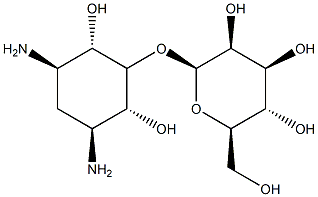 (-)-5-O-(β-D-manno-Hexopyranosyl)-2-deoxy-L-streptamine,39471-53-9,结构式