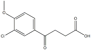 4-(3-chloro-4-methoxyphenyl)-4-oxobutanoic acid 结构式