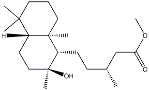 (1S,4aβ,βR)-Decahydro-2β-hydroxy-β,2,5,5,8aα-pentamethyl-1α-naphthalenepentanoic acid methyl ester 结构式