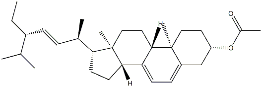 3β-Acetoxystigmasta-5,7,22-triene 结构式