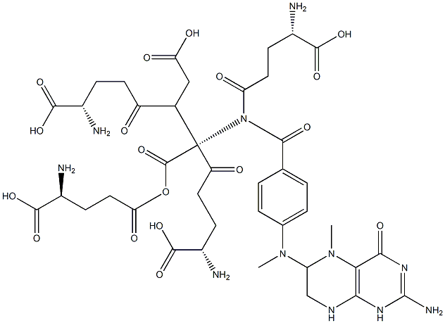 5-Methyltetrahydropteroylpentaglutamate,39555-46-9,结构式