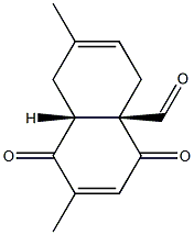 4a(4H)-Naphthalenecarboxaldehyde, 1,5,8,8a-tetrahydro-2,7-dimethyl-1,4-dioxo-, (4aR,8aS)-rel- (9CI) 结构式