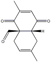 4a(4H)-Naphthalenecarboxaldehyde, 1,5,8,8a-tetrahydro-3,7-dimethyl-1,4-dioxo-, (4aR,8aS)-rel- (9CI) Structure